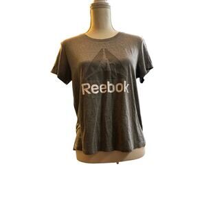 Gray Reebok Small Youth Shirt eith Gray Triangle and  White Logo